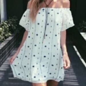 Rebellion Bohemian Off Shoulder Festival Dress Med